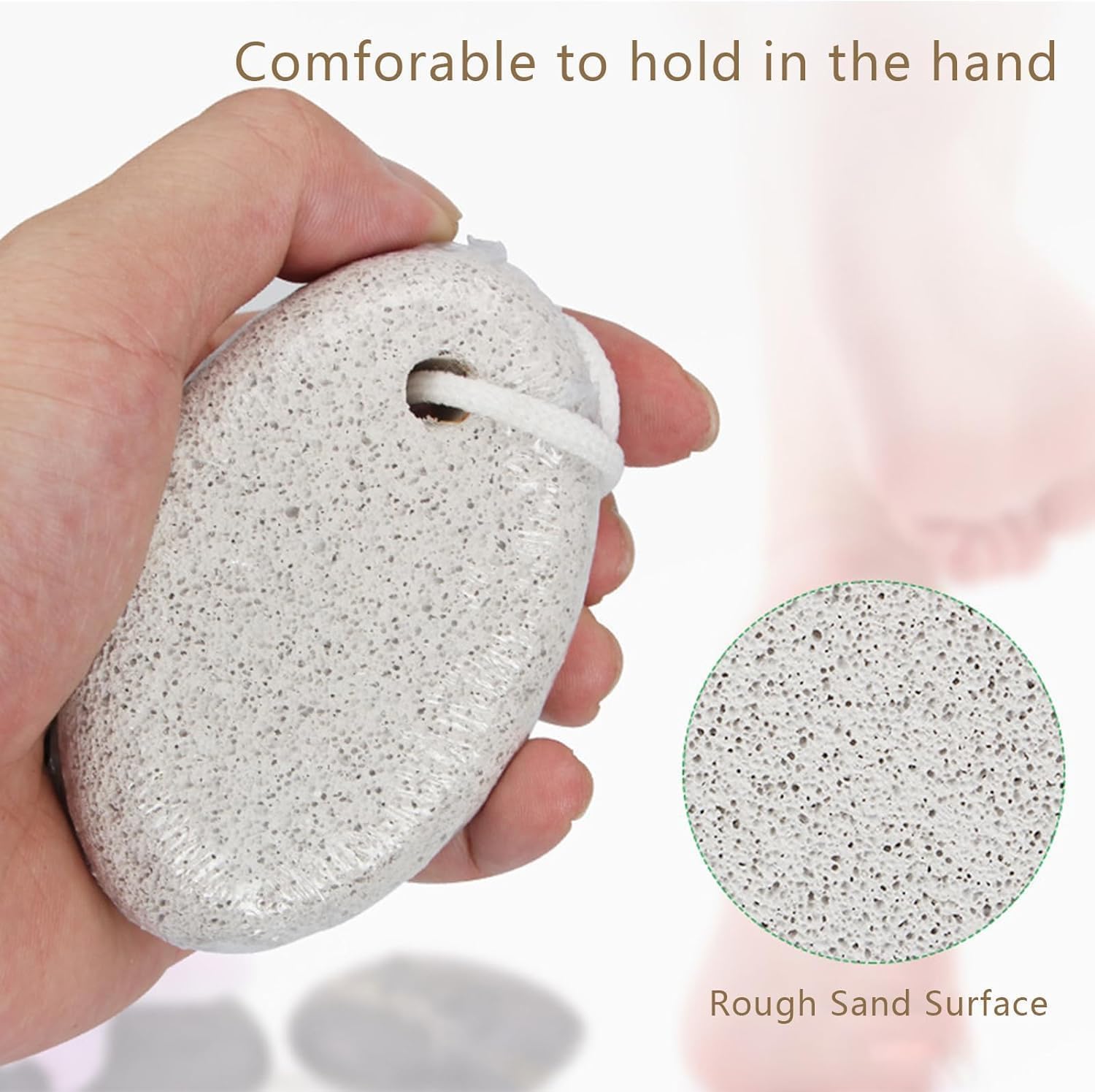 Keli Natural Lava Pumice Stone for Feet and Hands Exfoliation, Body Callus Remover, Foot Scrubber for dead skin dirt remover, Daily Pedicure Routine for both Men and Women (Pack of 1) 4