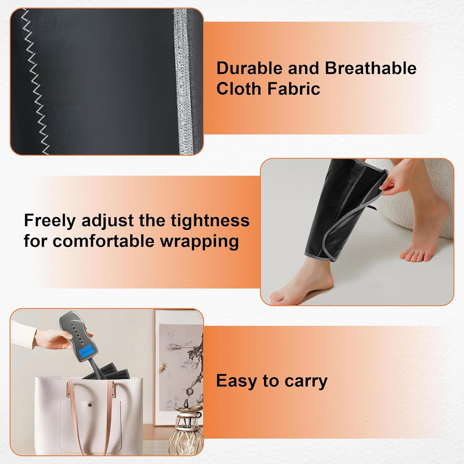 BYWOKY Air Pressure Massager for Blood Circulation & Pain Relief | Calf, Arm, Leg & Foot Massager | 1800mAh Battery | 4 Massage Techniques (Black) BYWOKY Air Pressure Massager for Blood Circulation & Pain Relief | Calf, Arm, Leg & Foot Massager | 1800mAh Battery | 4 Massage Techniques (Black)