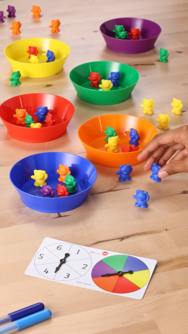 Color Sorting Toys Counting Bears With Matching Sorting Cups,Rainbow ...