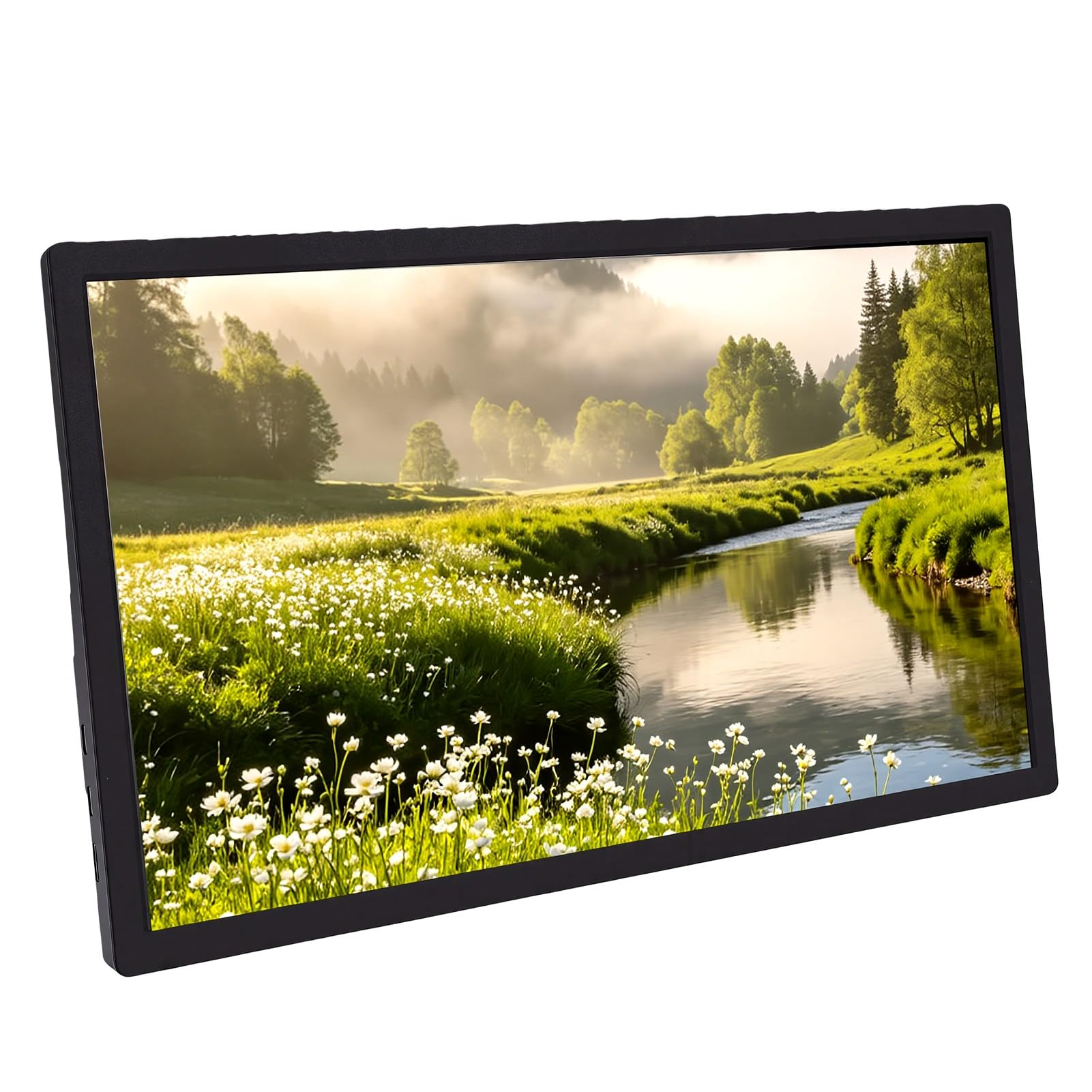 Luocute Monitor Portatile da 15,6 Pollici con Altoparlanti Integrati | Montabile VESA, 60 Hz, Visione Ampia 178°, 125% SRGB, Sottile 0,52 Pollici, Supporto Regolabile 0°-80°, Compagno di Laptop
