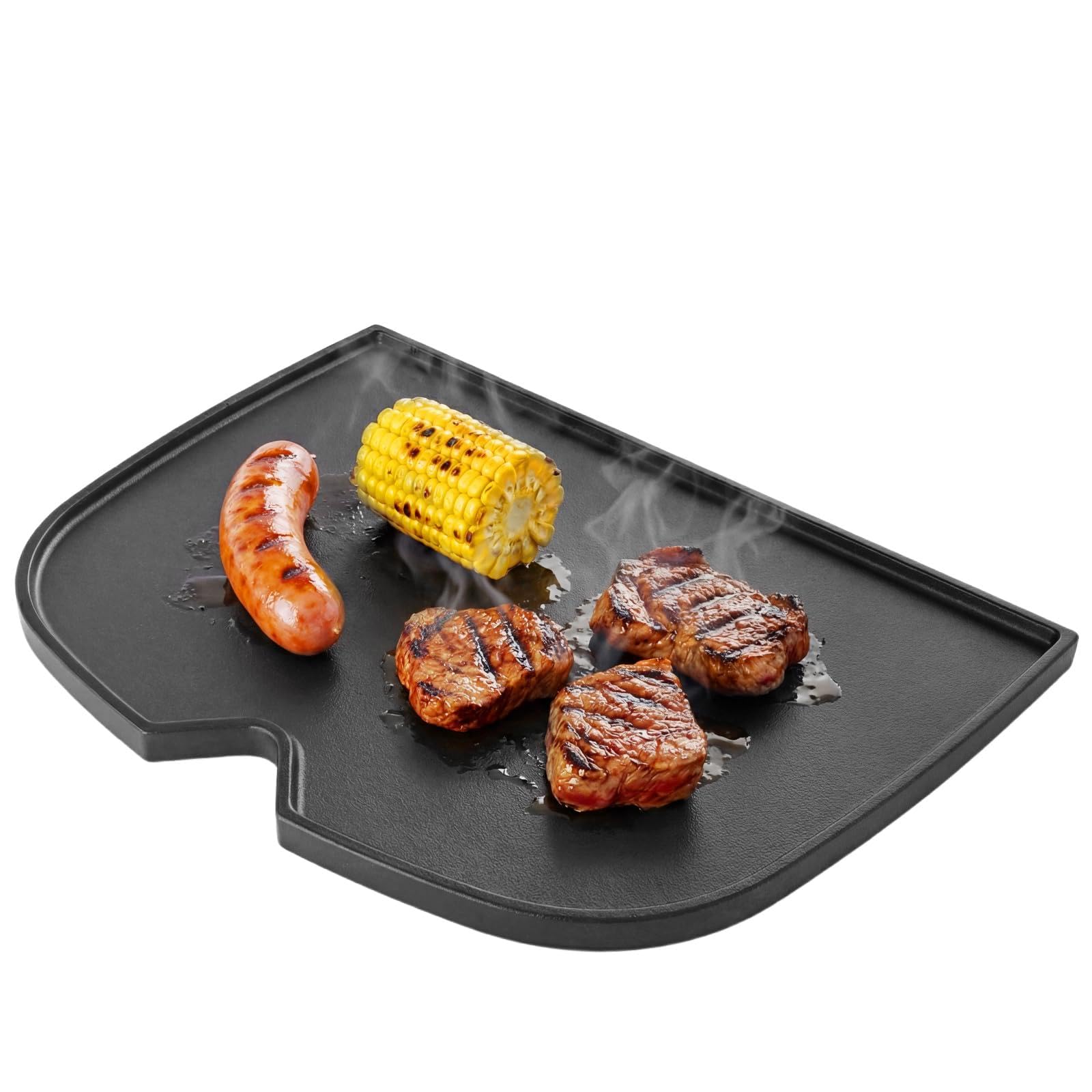 Denmay Cast Iron Grill Plate for Weber Q1100N Gas Grill, Cast Iron Grill Pan Replacement Parts, Griddle Plancha Accessories