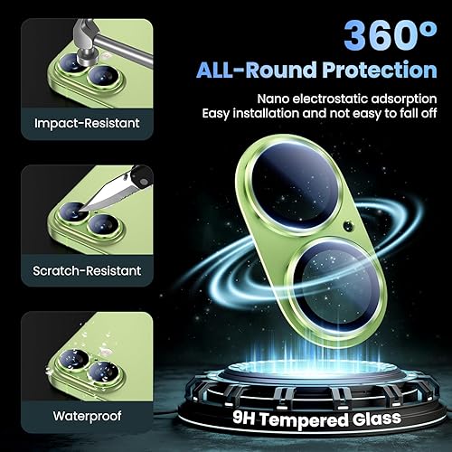Vista 122 de Uyiton - Protector de lente de cámara de iPhone 13 Pro y 13 Pro Max, fuerte absorción, protección anticaídas, cubierta de cámara trasera, vidrio