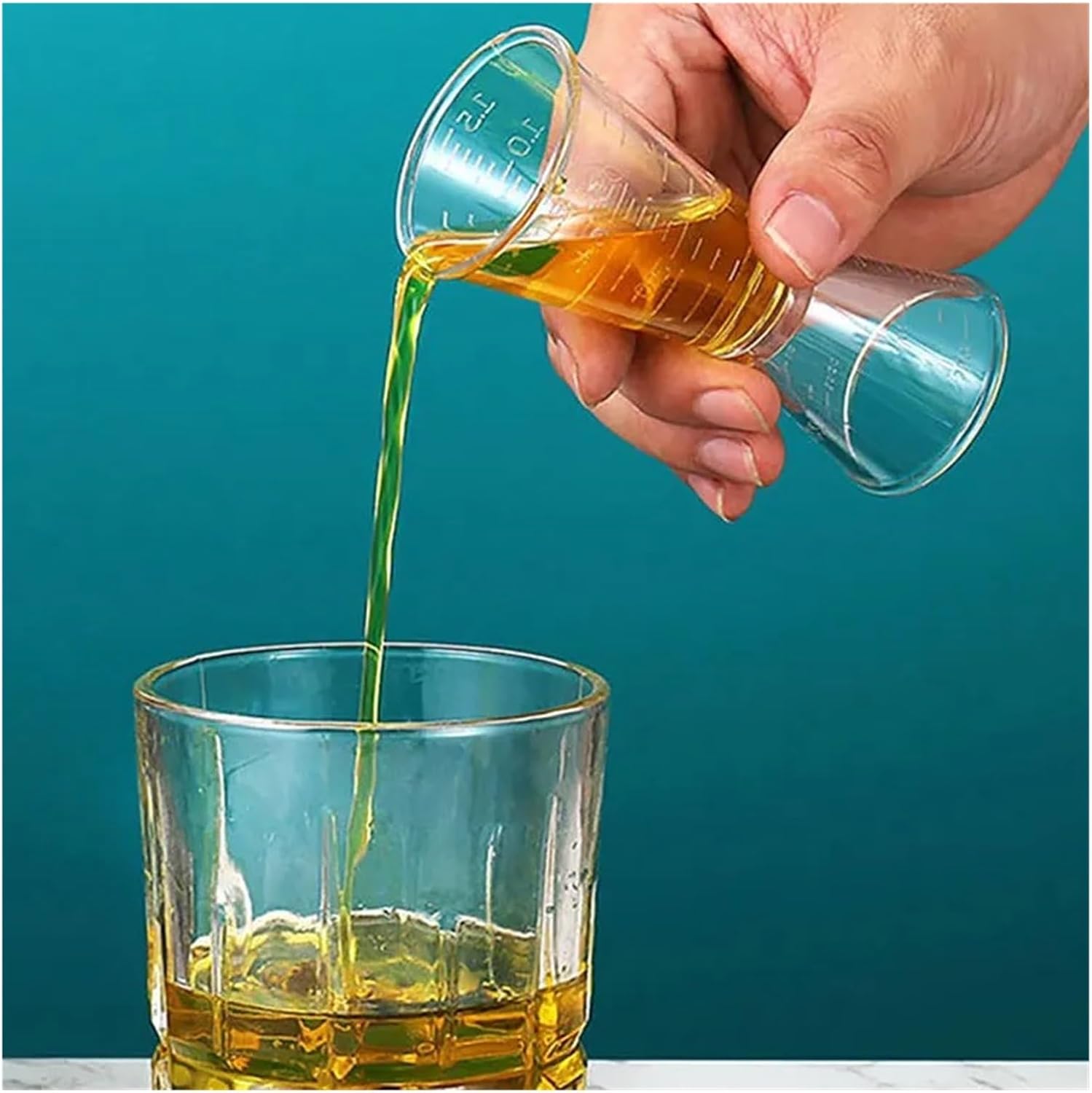 2pcs Stainless Steel Cocktail Measuring Cups – 10/20ml and 20/40ml Dual-Sided Jiggers for Bar and Kitchen Use