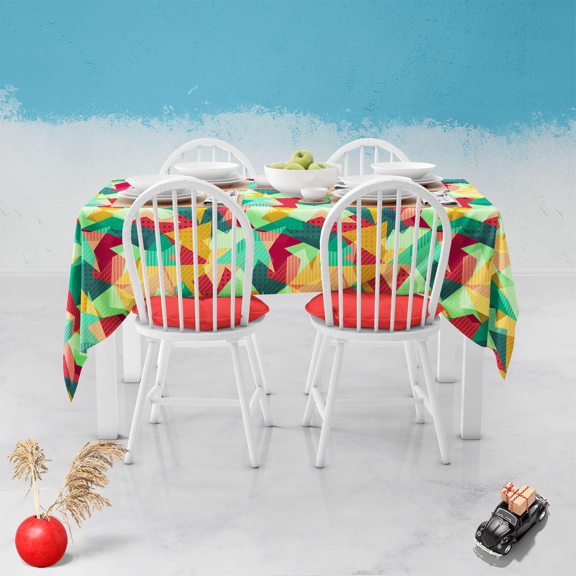 Retro Mosaic Table Cloth Cover for Dining & Center Table