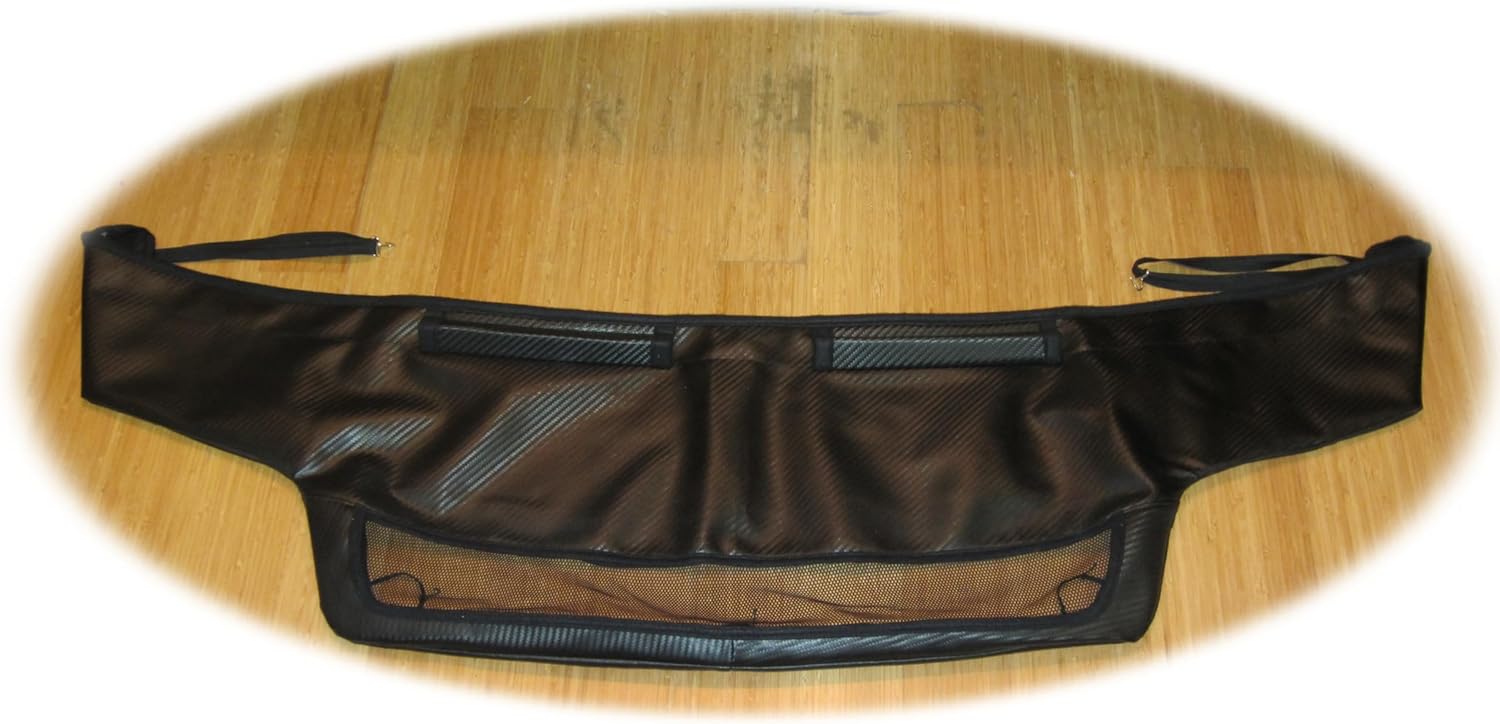 AB-00953c Carbon Fiber Look Hood Bra Compatible with Audi A4 B6 8E 2000-2004 Front End Nose Mask Bonnet Bra