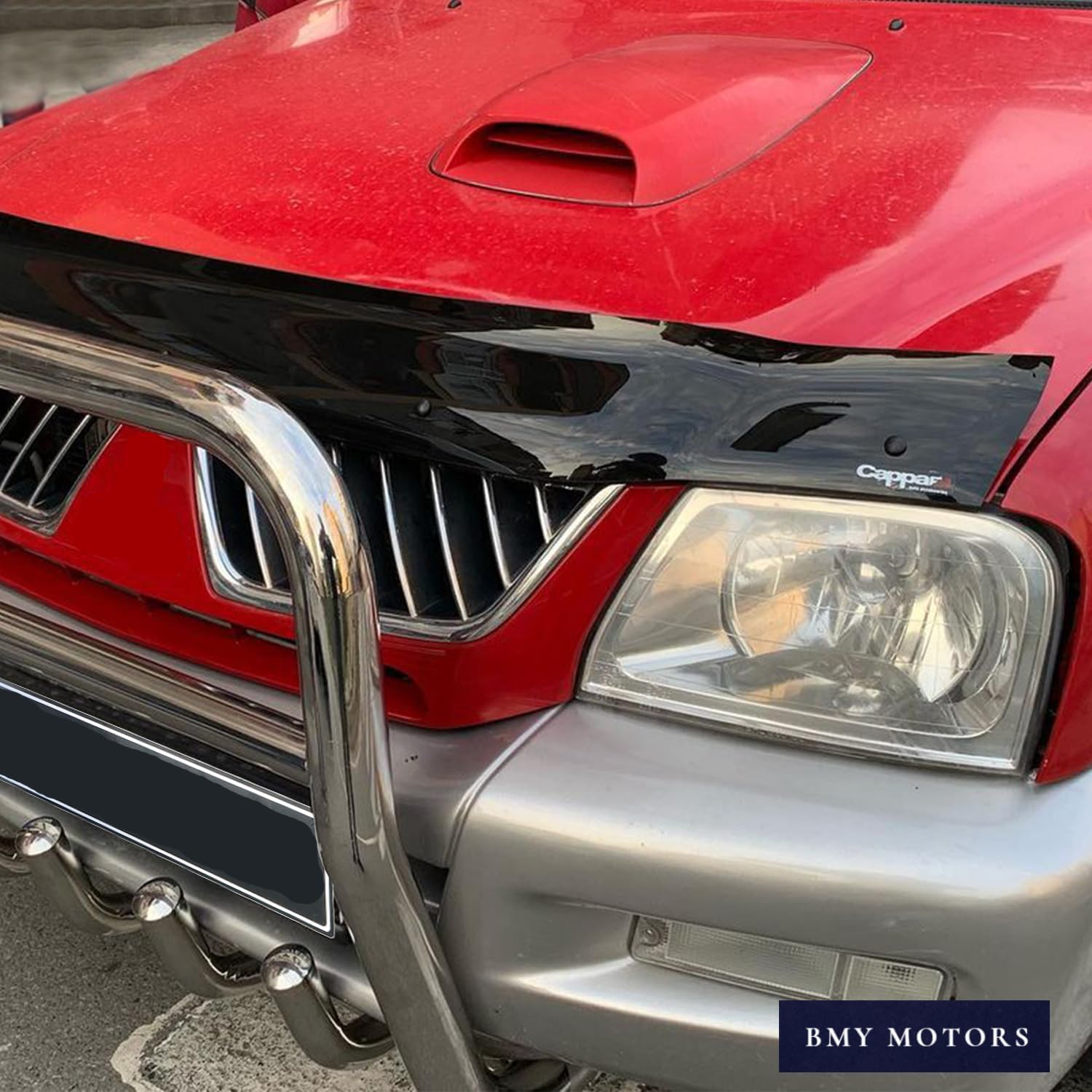 BMY Hood Deflector/Front Bug Shield Compatible for Mitsubishi L200 Triton 1996-2006 Hood Guard Bonnet Protector | Particles & Bug | Car Accessories