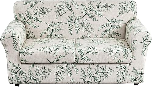 Miniatura 116 de CRFATOP Funda elástica para sillón de 2 piezas, suave y ajustable, con brazos, protector de muebles lavable para sala de estar, mascotas, perros,