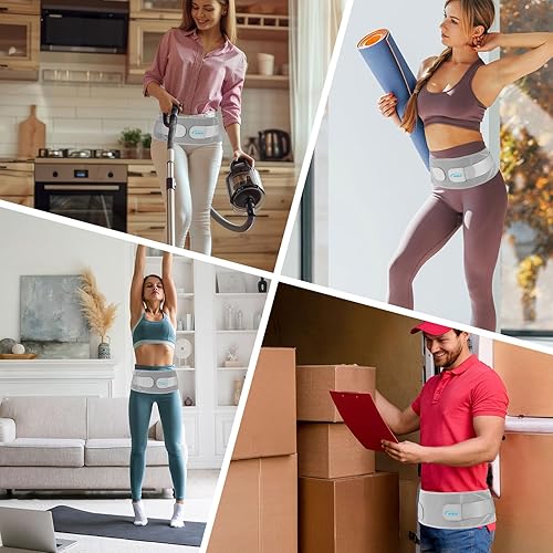 Miniatura 6 de Cinturón sacroilíaco para mujer, transpirable, tejido 3D para hombres, soporte de espalda para dolor de espalda baja, soporte de cadera para aliviar