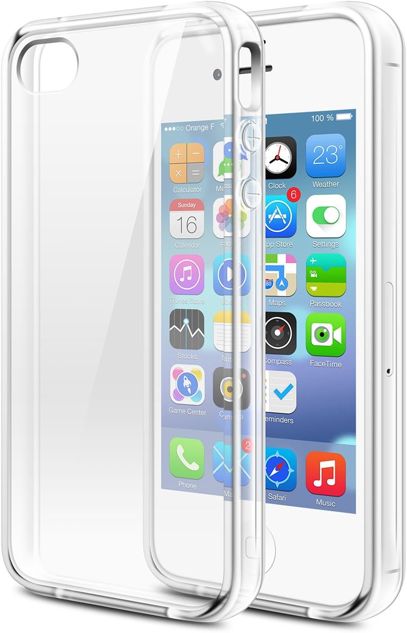 iPhone 4S Case,Geminiman Ultra Thin and Fit Felxible Premium TPU Cover+Shock Absortion Bumper with Anti-scrath Clear Back+ECO-Friendly Packing-Slim Case for iPhone 4S/4-Transparent