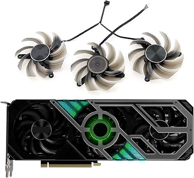 MAHIE 83MM RTX 3070 3080 GPU Fan,Fit for PALIT RTX 3090 3080TI 3080 3070TI 3070 3060TI GamingPro Graphics Card Cooling Fan Cheerfully Color Fan-A