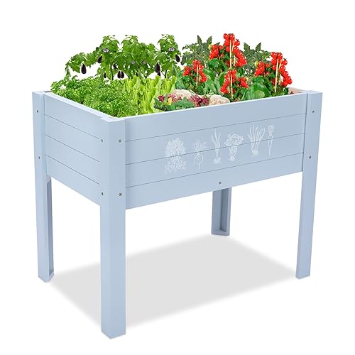 Kids Raised Garden Bed with DIY Chalkboard, 30 x 24