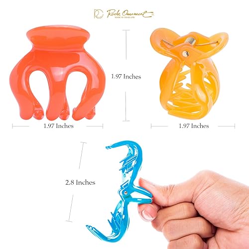 Miniatura 4 de RC ROCHE ORNAMENT 6 piezas de pelo de calabaza para mujer, seguro y antideslizante, pinzas de plástico fuerte, duradero, cómodo, accesorio de