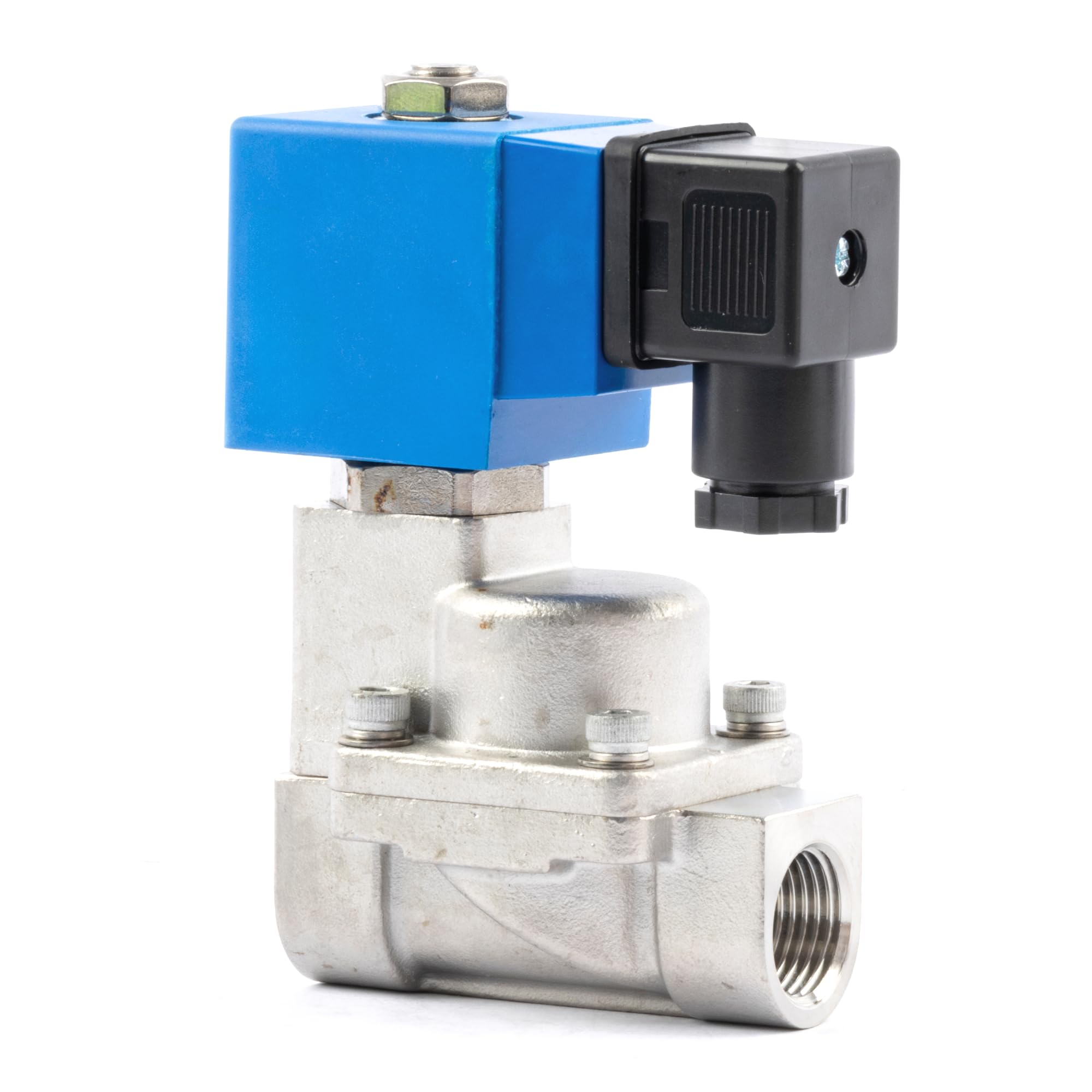 U.S. Solid Electroválvula de alta presión - 1/2", 100 bar, acero inoxidable, 220 V AC, resistente a altas temperaturas de -60 a 120 ℃