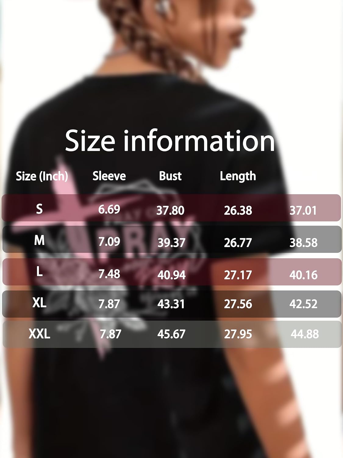 Christian Shirts for Women Religious Sayings Tees Bible Verse Inspirational Tee Tops Pray Print Shirt - Image 5