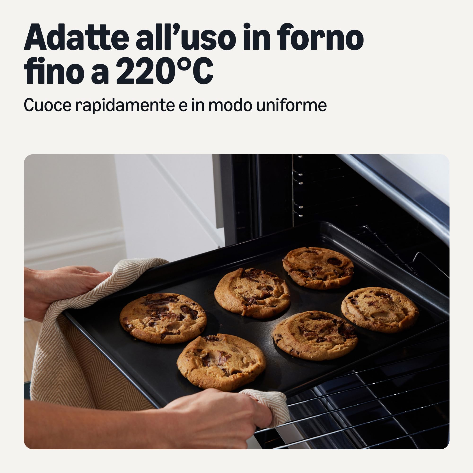 Amazon Basics Teglie Antiaderenti, Set di 6 Pezzi, Impilabili, Lavabili in Lavastoviglie e Adatte al Forno