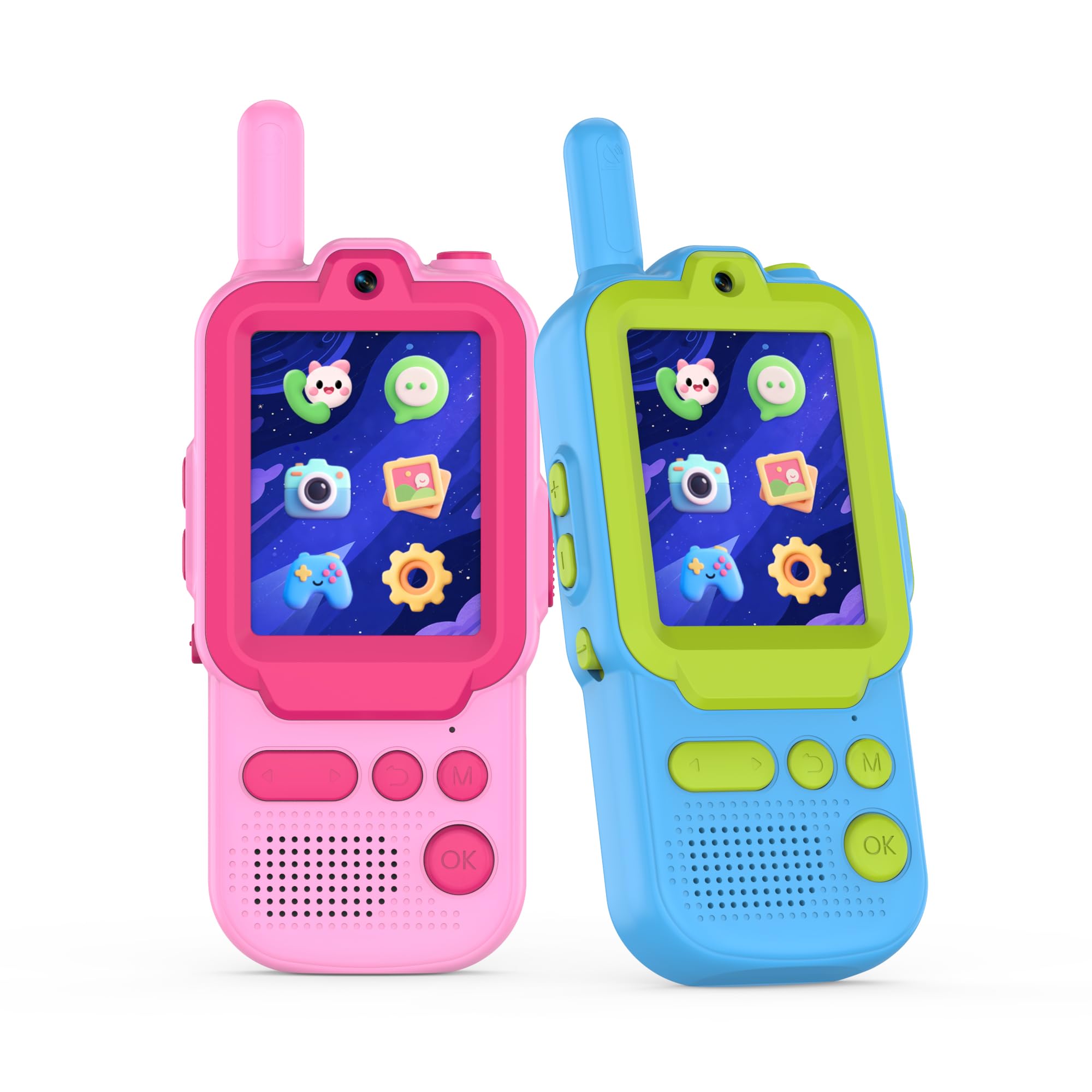 Selieve Video Walkie Talkies for Kids, 2.4-inch Large Screen Rechargeable Video Call Toys for Indoor, Camping, Hiking, Travel, Christmas Birthday Gift for Boys Girls Age 3-5