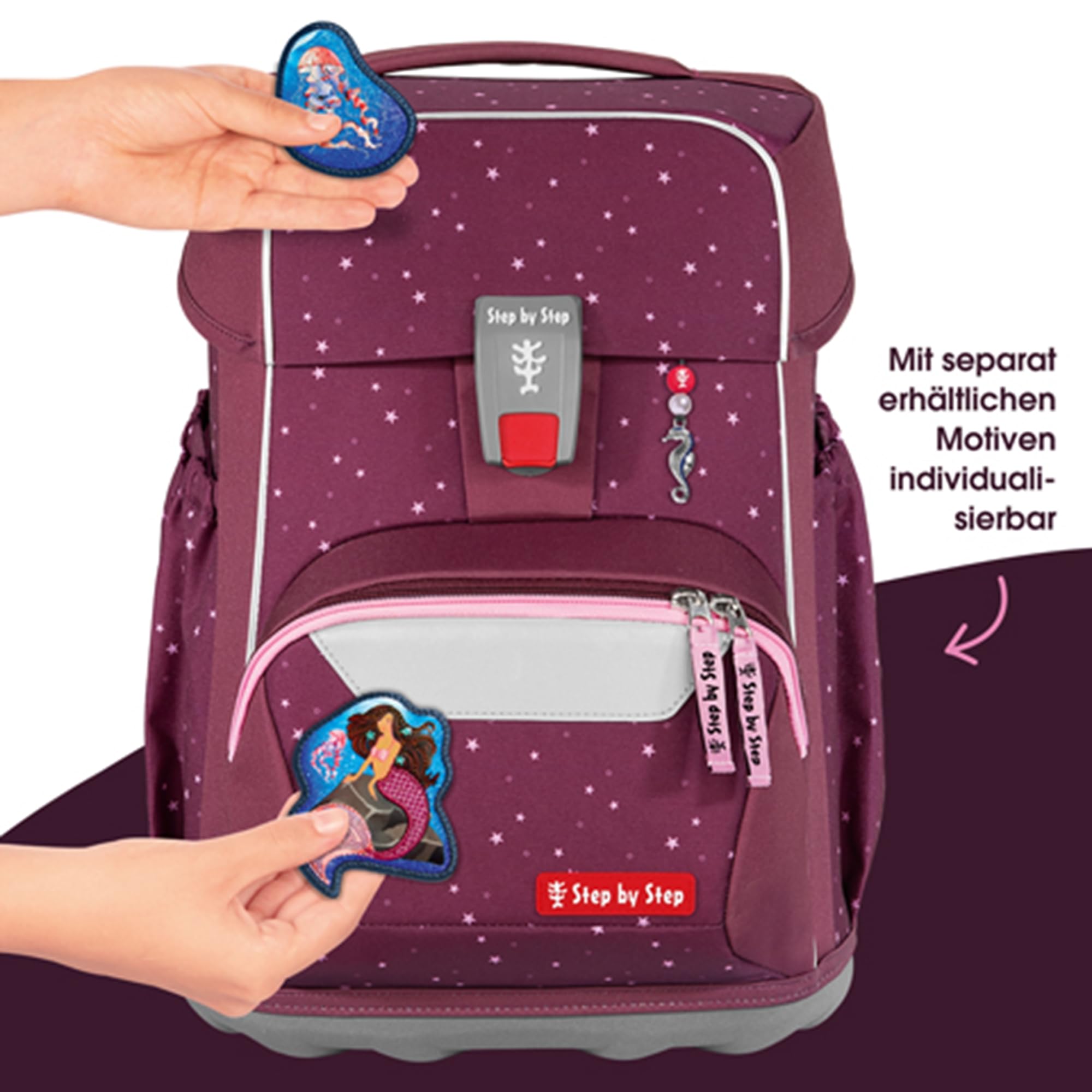 Step by Step Basis Schulranzen-Set 4-teilig Berry Stars
