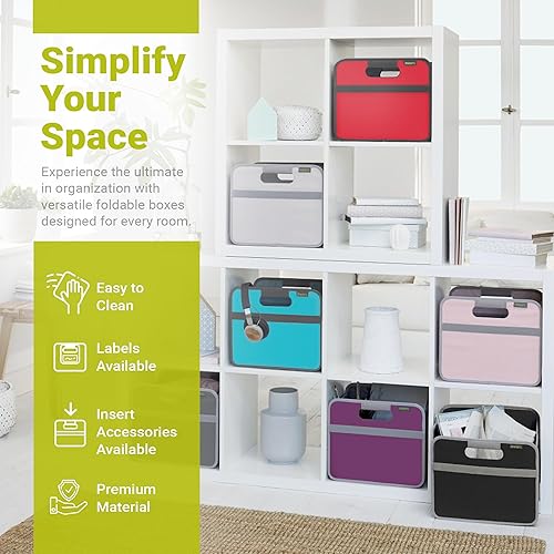 Miniatura 6 de meori Classic Pequeña caja plegable, caja de lava, plegable negro para organizar, guardar y transportar algo y todo