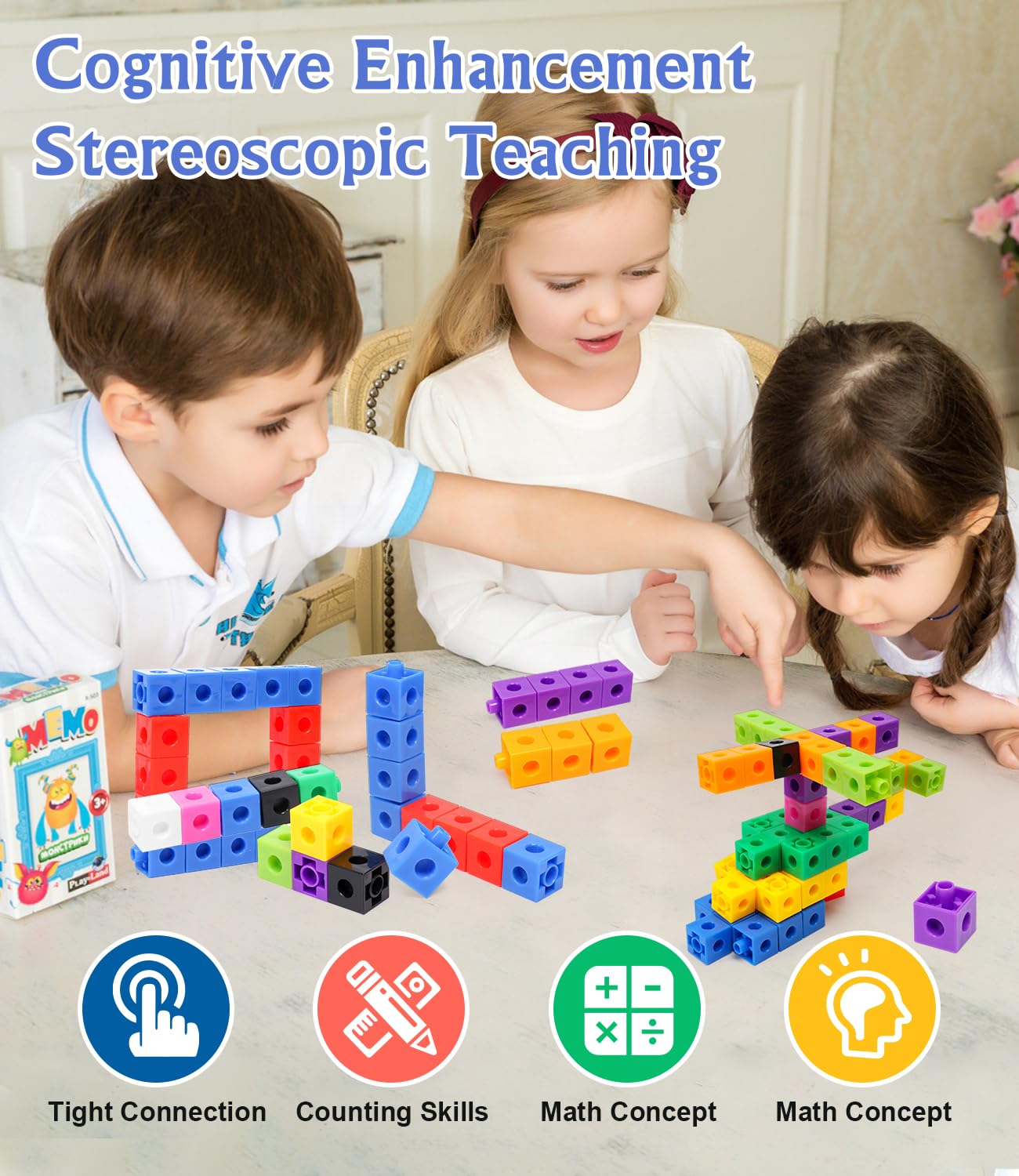 Blocs Base 10 Pour Mathématiques - Kit éducatif Avec Cubes, Barres, Plaques | Matériel Manipulatif Pour Enfants | Apprentissage Chiffres, Additions, Conversions