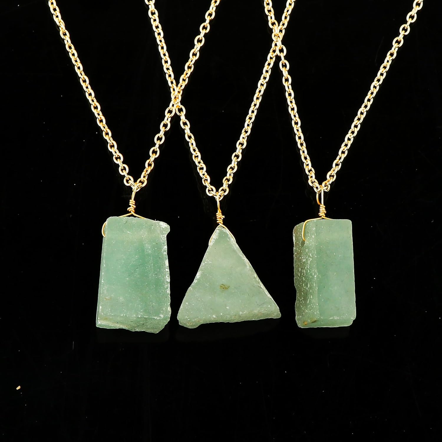 Raw Gemstone Pendant Necklace for Women |Natural Healing Crystal Rough Pendant 15–25 Carat | 8–14 mm Stone |Gold Plated Chain 16+2 Inch Adjustable | Gift Jewelry - Image 4