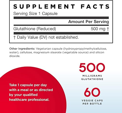 Miniatura 2 de Jarrow Formulas Glutatión reducido 500 mg - 60 cápsulas vegetales paquete de 2 - Antioxidante intracelular - Refuerza la regeneración de los niveles