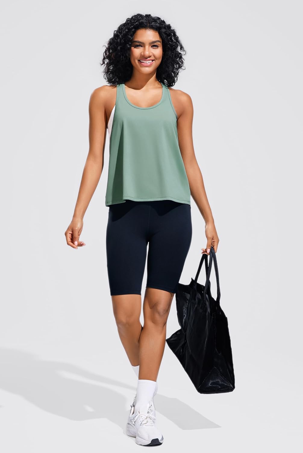 JOYSPELS Ice Silk Workout Tank Tops for Women Quick Dry Sleeveless Loose Fit Narrow Racerback Athletic Running Shirts - Image 5