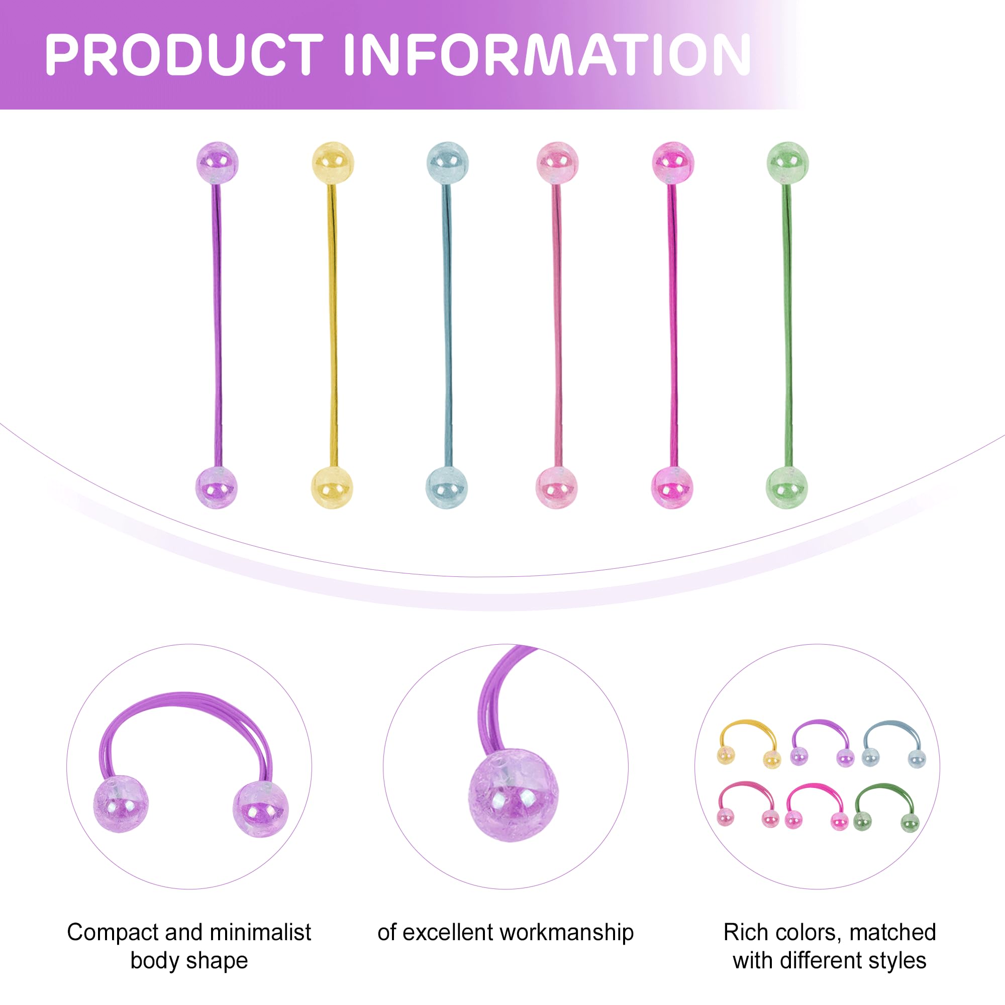 Bansusu 12PCS Ball Hair Ties, Cute Candy Color Double Ball Hair Ties, Bobbles, Cute Candy Color Hair Bobbles for Girls & Women - Image 3