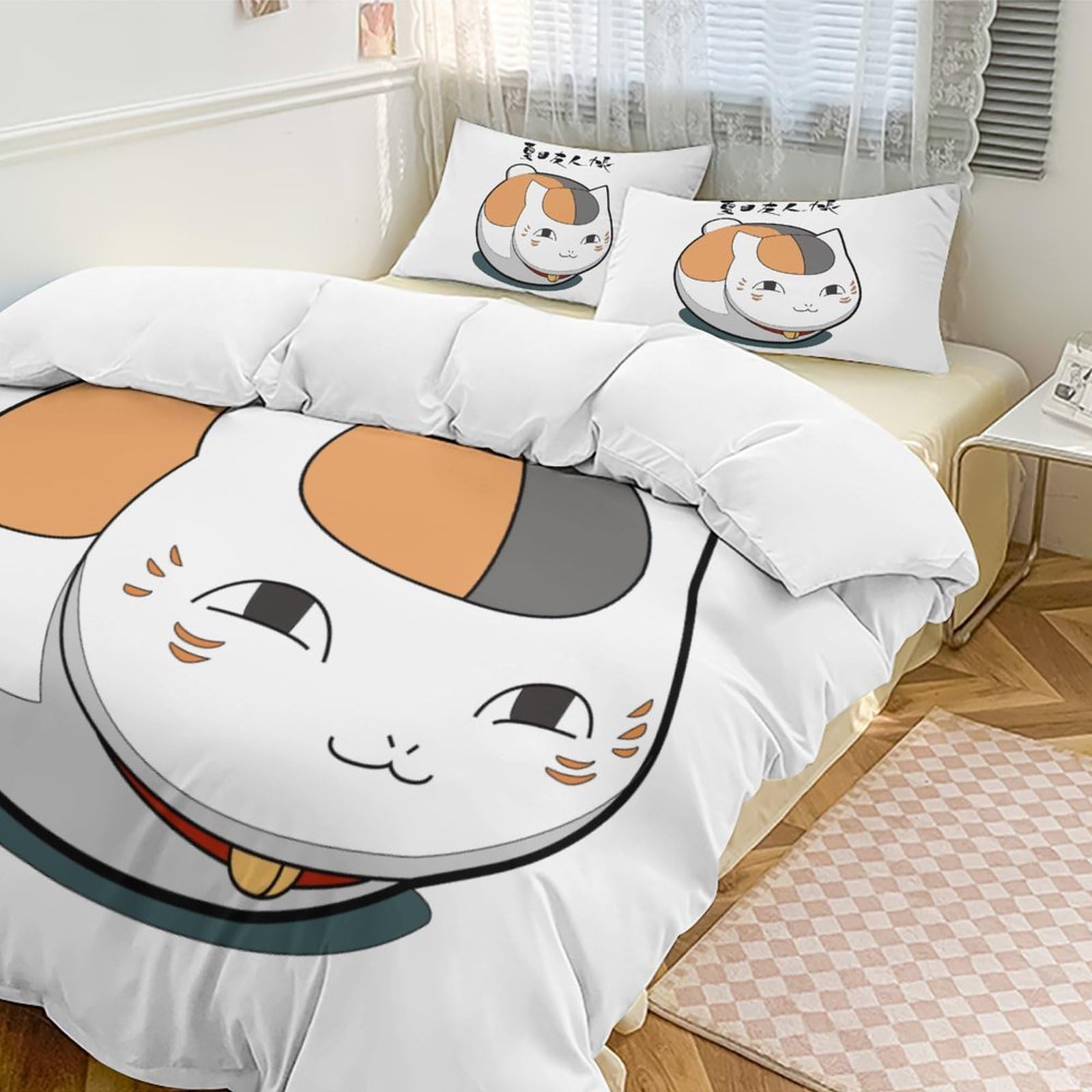 Amazon｜布団カバー シングル・3点セット 夏目友人帳 ニャンコ先生 猫