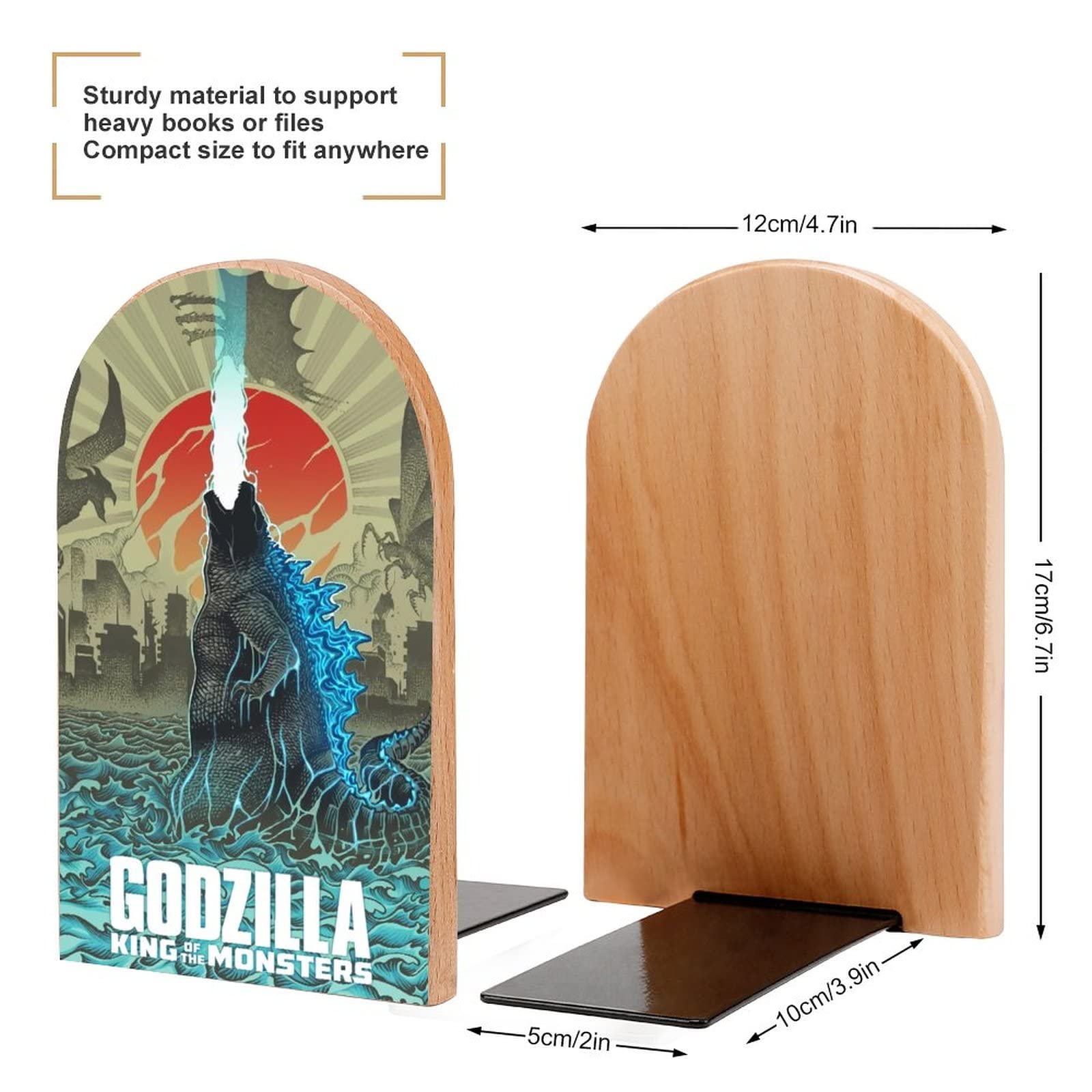Amazon.co.jp: ゴジラ ブックエンド 図書館 本棚 本仕切り 2個セット