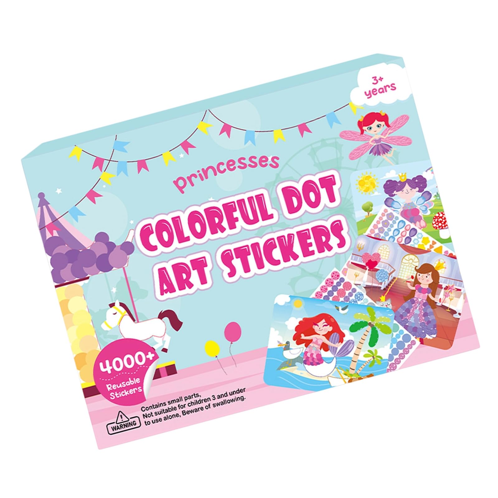 Educational Cartoon Dot Stickers Great for Early Learning Activities Fun Dot Art Sticker Pack