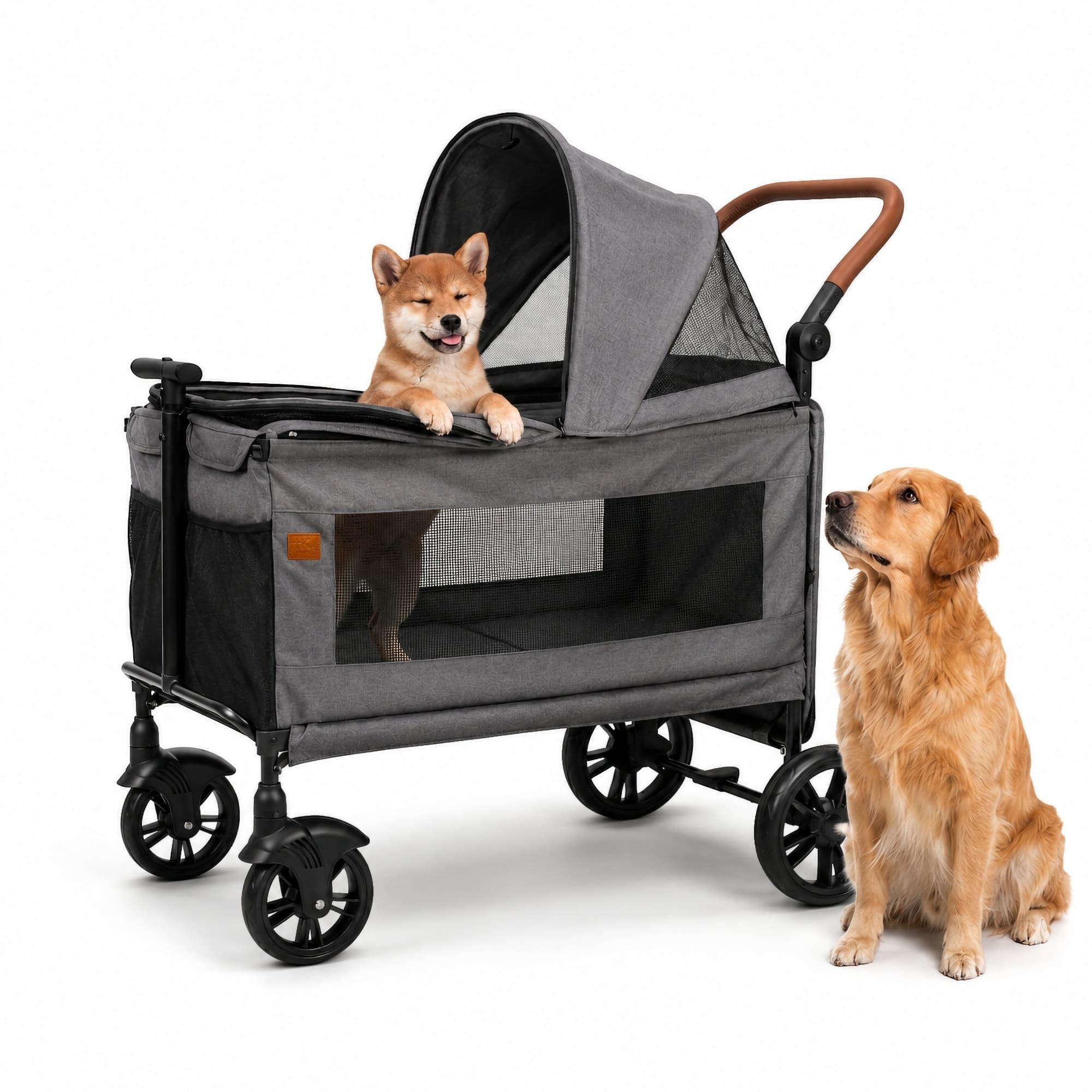 Amazon | 十K, 2WAY 大型犬用ペットカート,中型犬用、 小型犬用ペット