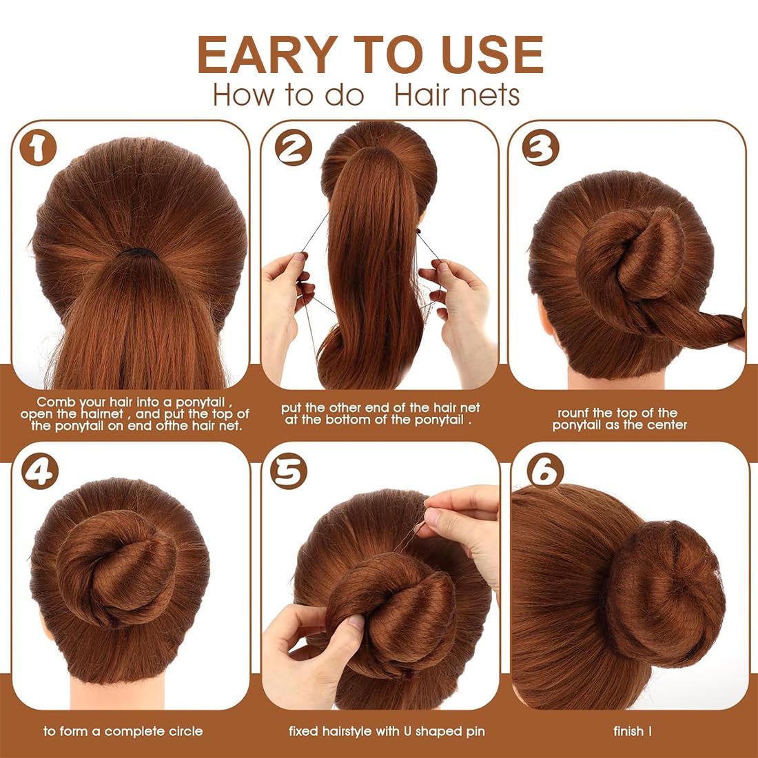 30 Retine per Capelli Chignon Bambina Elastiche - Invisibili e Marroni. Ideali per Infermiere, Ballerini e Hostess di Compagnie Aeree. Scegli la comodità e lo stile con le nostre Retine per Capelli.