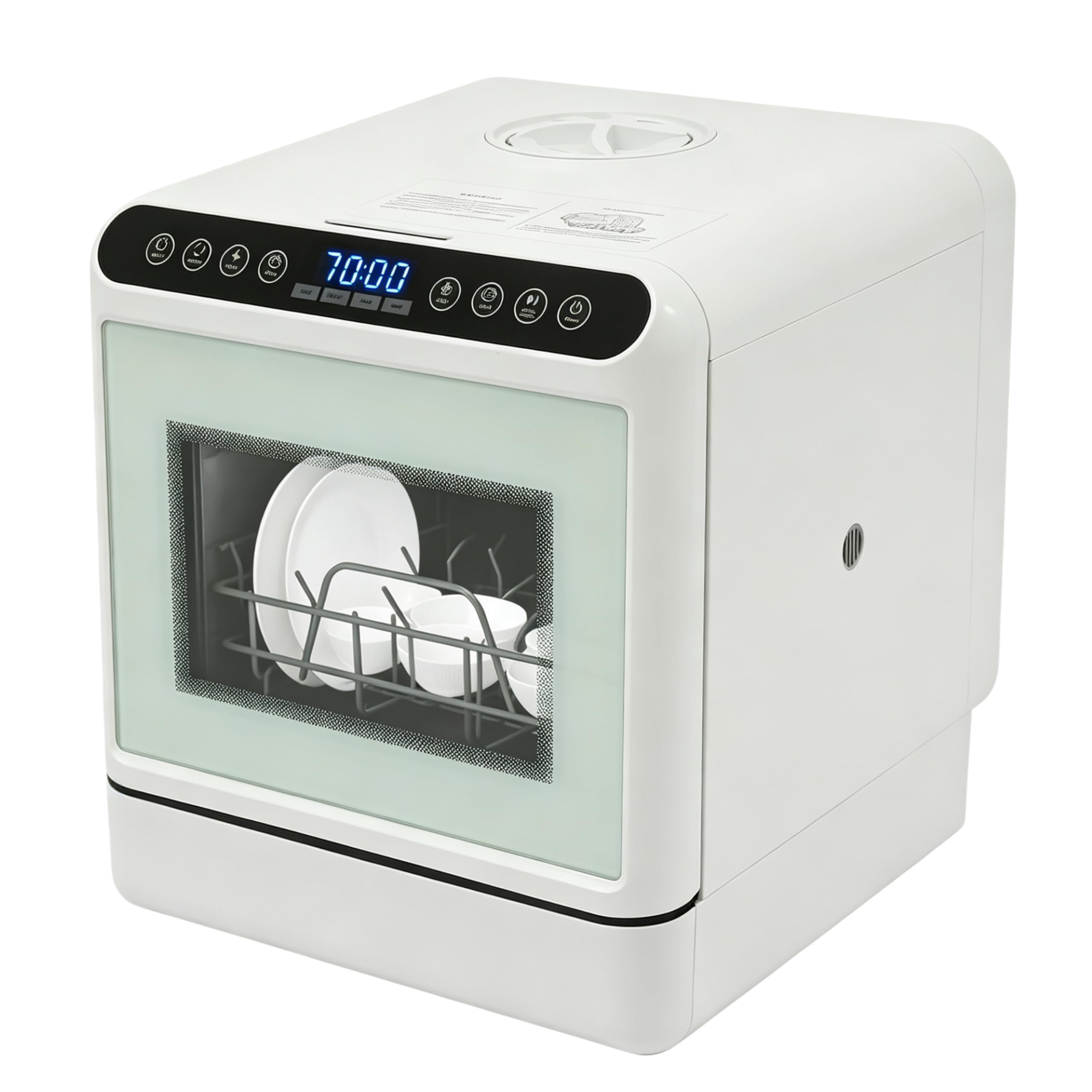 Lavavajillas de mesa de 1100 W, 6 L, mini lavavajillas, camping, 4