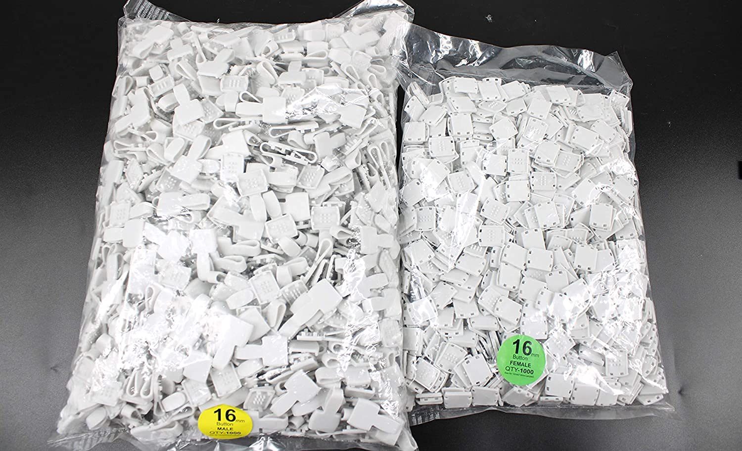 Sharma Cards White Color Plastic Button, Lanyard Attachment for ID Card (500pcs, 20 mm)