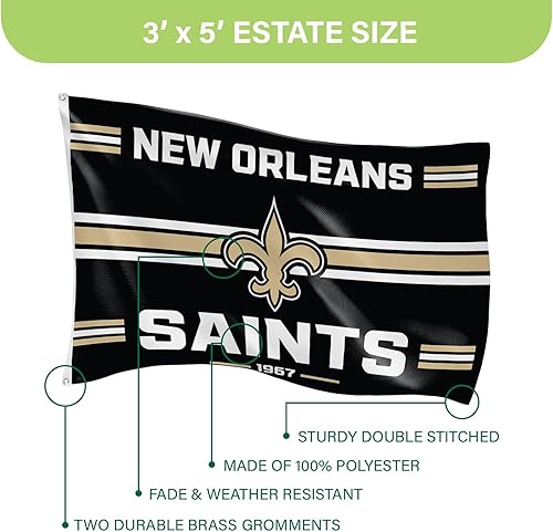 Miniatura 165 de NFL Dallas Cowboys - Bandera duradera de 3 x 5 para exteriores con ojales, bandera y pancarta resistentes para jardín al aire libre y patio, bandera