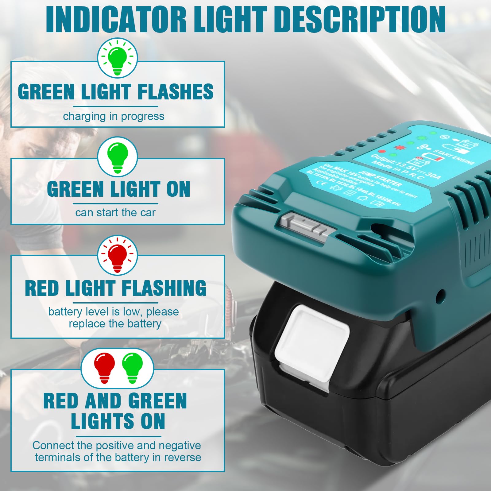 Auto Starthilfe Powerbank Adapter für Einhell 18V Akku,Starthilfegeräte für Autobatterien,Jump Starter Auto,12V Tragbarer Batterie Booster Adapter,Auto Safe Batteriestarter(Batterie nicht inbegriffen Auto Starthilfe Powerbank Adapter für Einhell 18V Akku,Starthilfegeräte für Autobatterien,Jump Starter Auto,12V Tragbarer Batterie Booster Adapter,Auto Safe Batteriestarter(Batterie nicht inbegriffen
