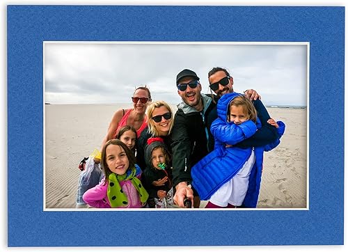 Miniatura 5 de Tapete de 5 x 7 para marco de 8 x 10 pulgadas, tablero precortado sin ácidos, color azul rey de 5 x 7 pulgadas, mate, hecho para adaptarse a un