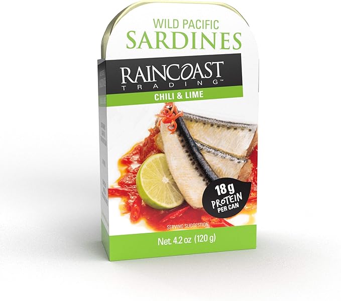 Raincoast Trading Wild Pacific Sardines Chili Lime WildCaught Contains Skin and Soft Bones