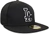 New Era Hombre Los Angeles Dodgers Gorra Negra Outline 59Fifty Ajustada 5