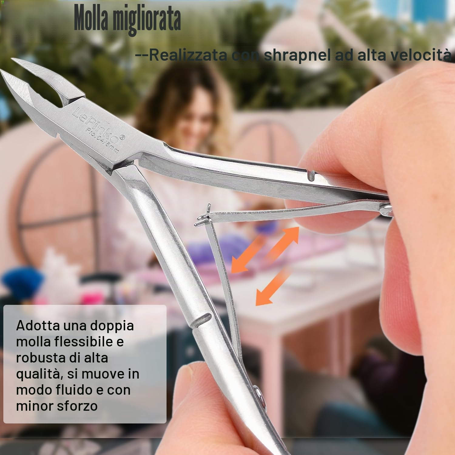 Tronchesino per cuticole, in acciaio inox di alta qualità, per manicure e pedicure a casa/spa/salone, confezione da 4