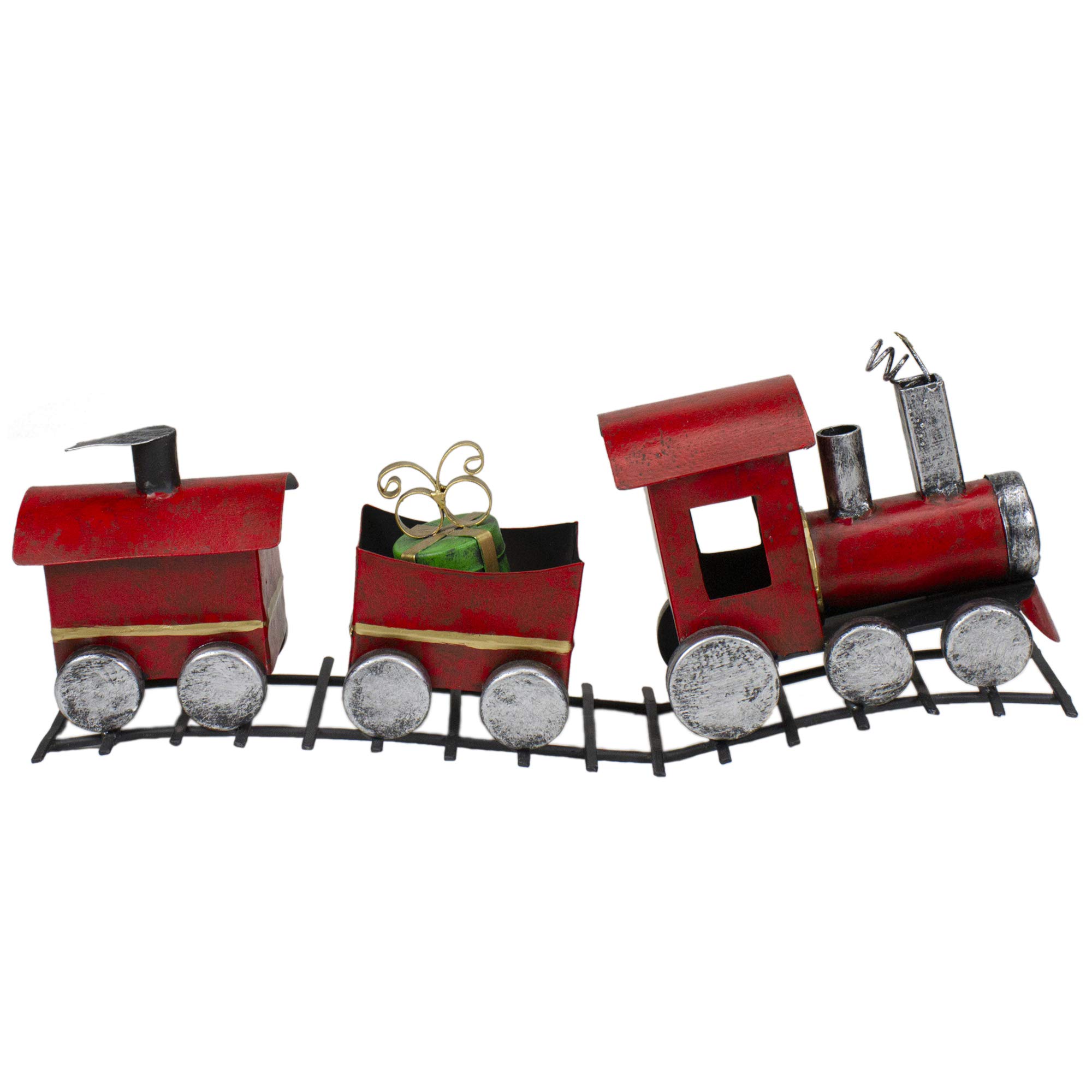 Northlight Triple Car Metal Train Christmas Decoration - 15