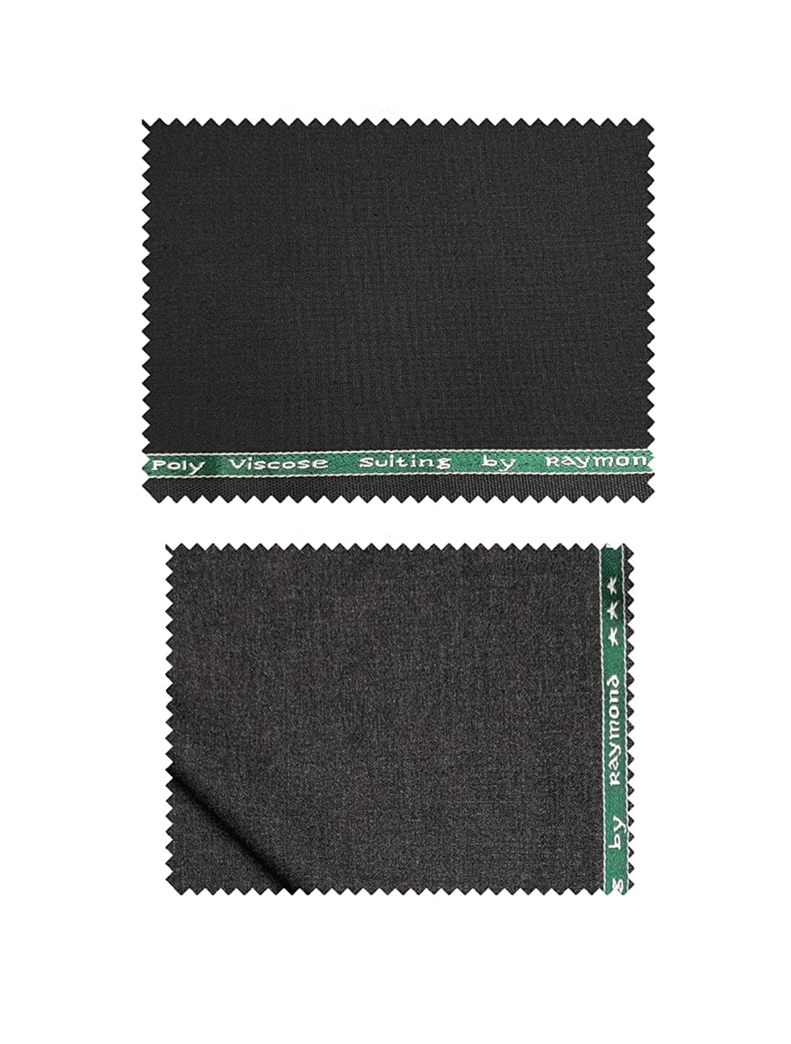 raymond fabrics Raymond Men's Poly Viscose Unstitched Trouser Fabric (1.2 Meters, All weather Fabric ) (2 Trouser ( Black + Dark Grey))-picture-31