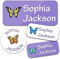 Vista 15 de 130 Etiquetas de nombre personalizadas para guardería, impermeables, adhesivas, personalizadas, para ropa, botellas de agua, loncheras y suministros