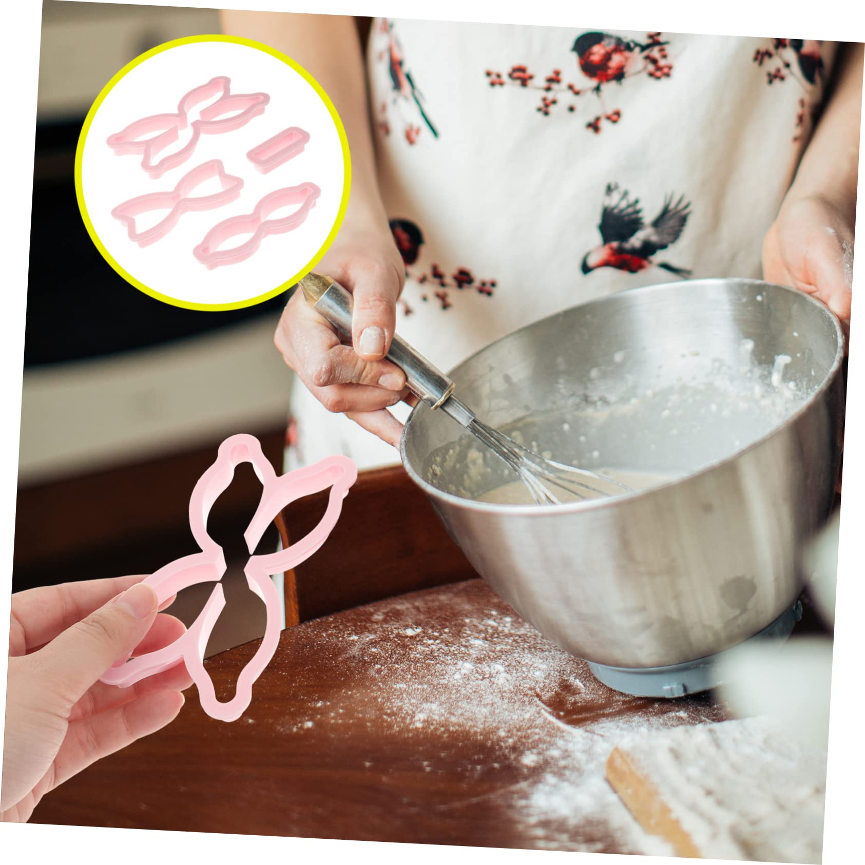 Abaodam 4sätze Kuchendekorationsformen Bowknot Ausstecher Für Fondant Kekse Backzubehör Für Kreative Backprojekte Und Feierlichkeiten Leicht Zu Entformen Langlebig -frei