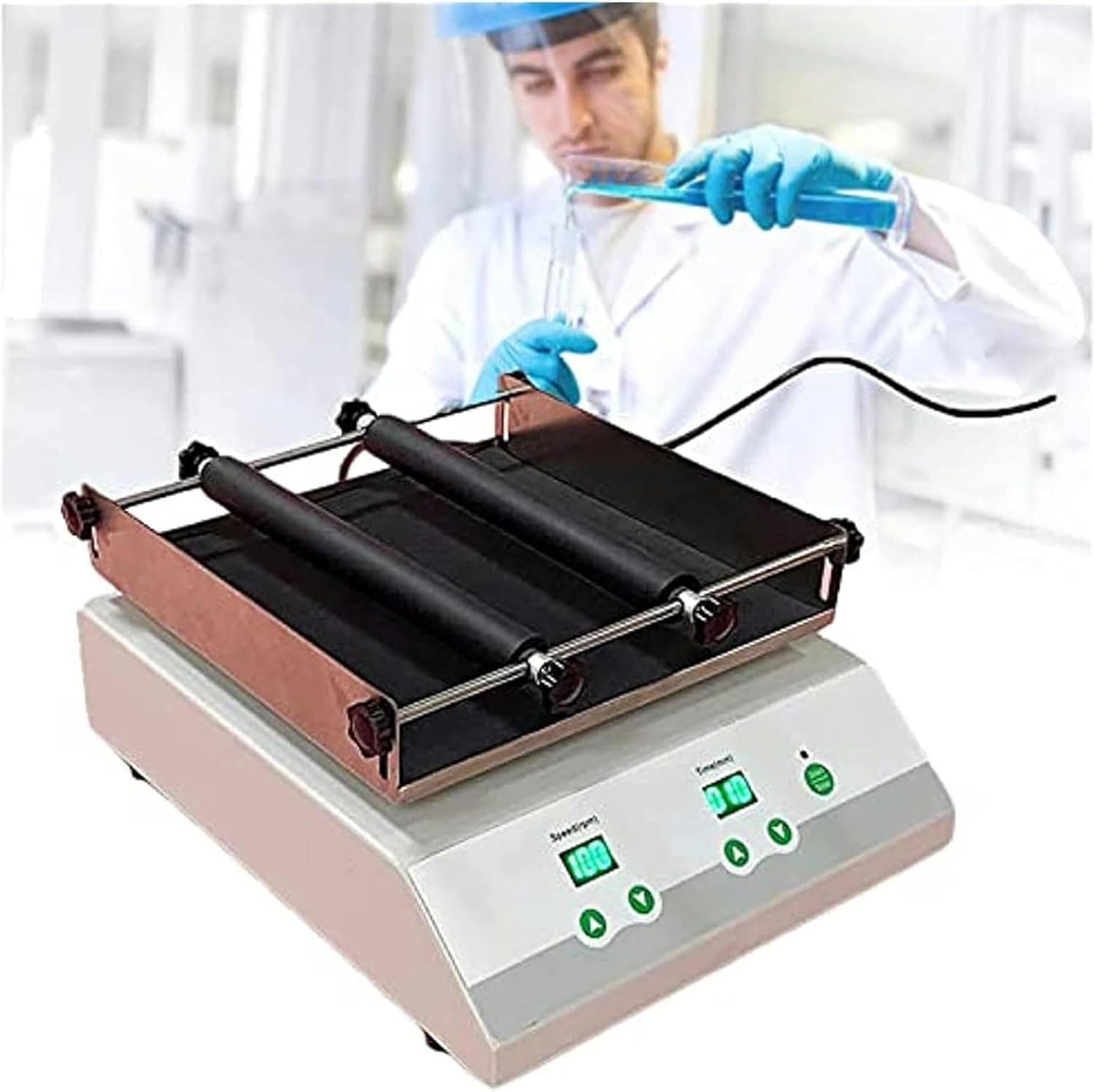 FLTRGO Digital Laboratory Orbital Shaker, Adjustable Rotation Speed 50–210 RPM, Horizontal Rotary Shaker with Timing Function, for Petri Dishes/Bottles/Blood Collection Bags/Toiletry Bottles