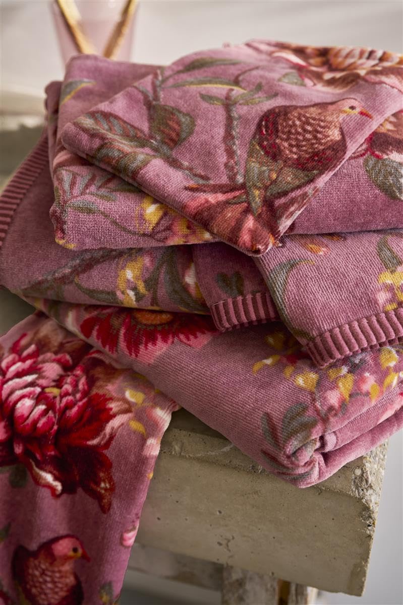 Pip Studio Serviette de bain Secret Garden - Mauve - 70 x 140 cm