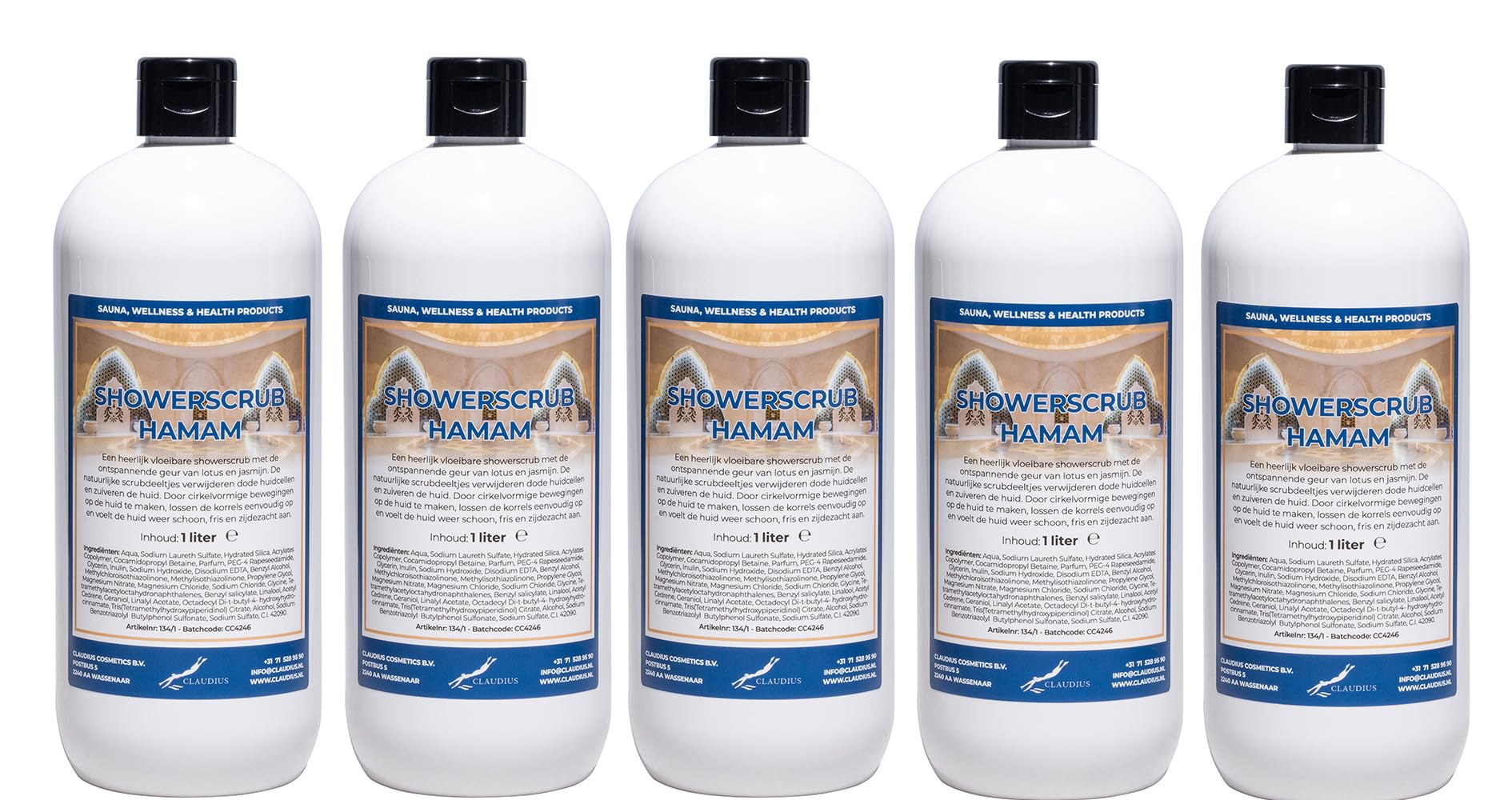 Showerscrub Hamam 5 x 1 Liter - Weiß