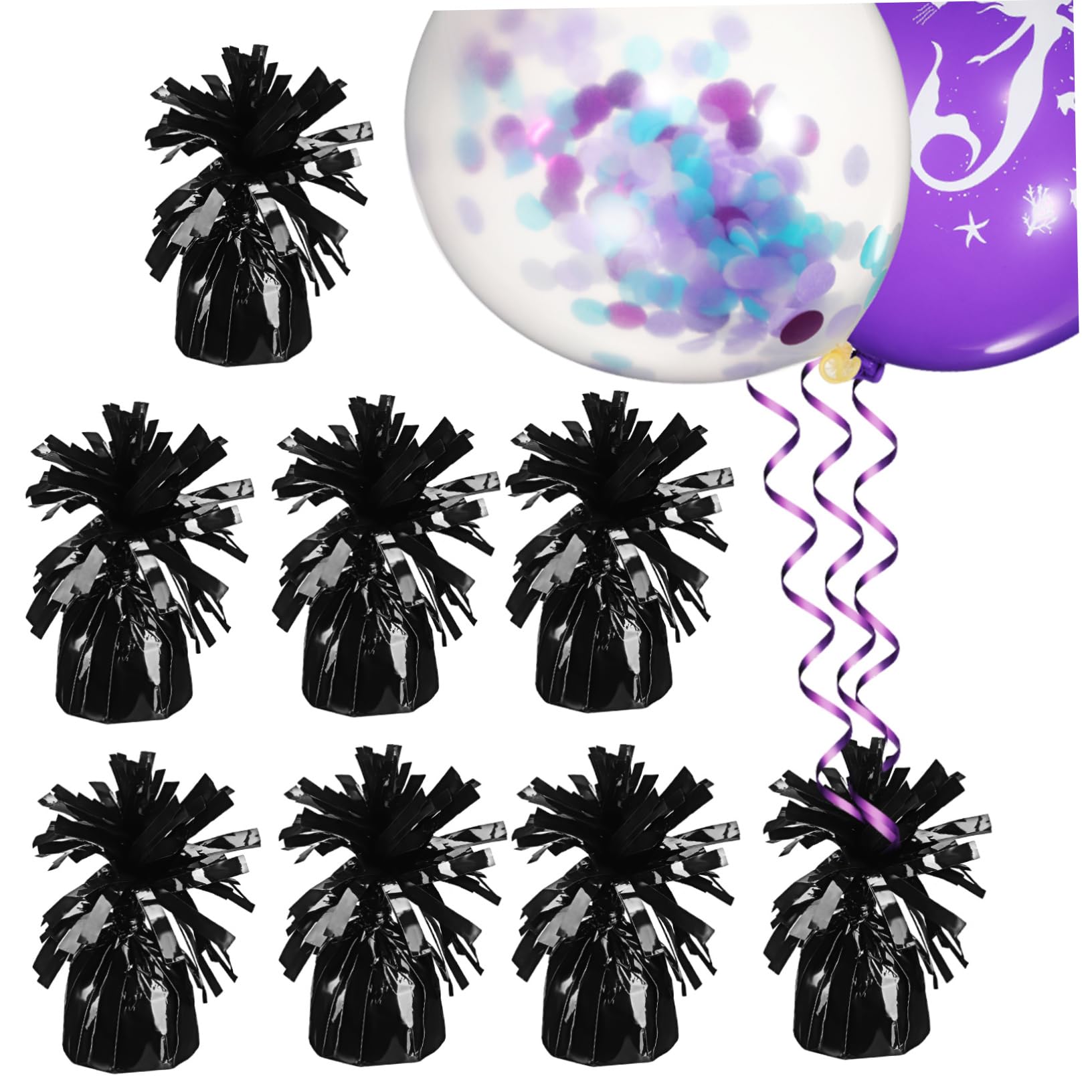 Cabilock 8 Piezas Globo Colgando Colgantes De Globos Accesorio De Globo De Boda Accesorio Para Globos Pesos De Globos De Decoración Pesos De Globos De Cumpleaños Black La Mascota
