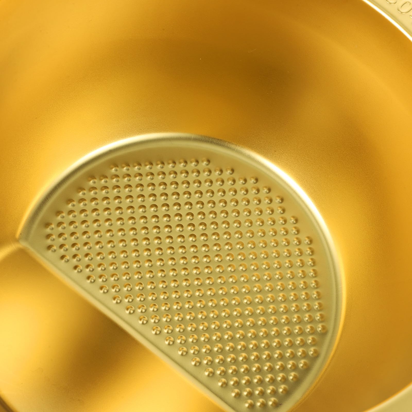VALICLUD Colador de Cocina de Acero Inoxidable Dorado para Escurrir Verduras y Fideos, Cesta Estable para Almacenamiento y Lavado en Hogar