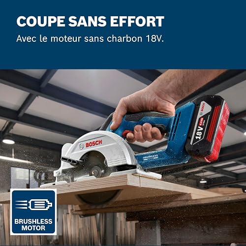 Bosch Professional 18V System Scie circulaire Sans-Fil GKS 18V-51 (moteur sans charbon, 1 lame de scie (140 mm), butée longitudinale, sans batterie/chargeur) - 2